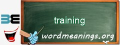 WordMeaning blackboard for training